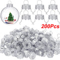 Christmas Ornament Caps & Hanger Strings – 50/100/200 Pcs Ornament Caps & Hangers Babs 200pcs silver cap 14mm