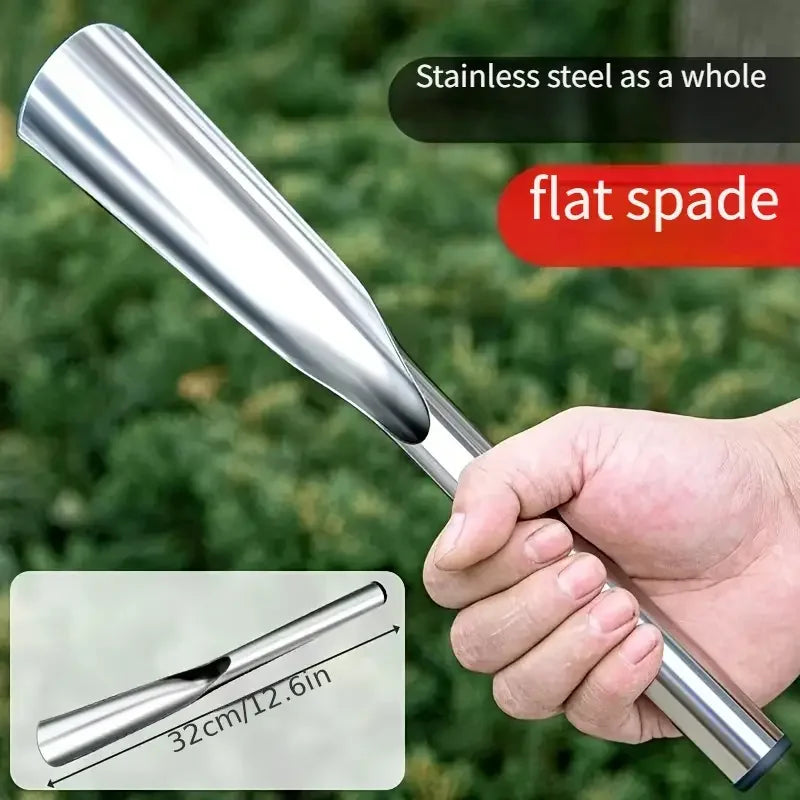 Stainless Steel Garden Shovel – Planting, Weeding & Foraging Garden Hand Shovel Babs Flat head 2PCS