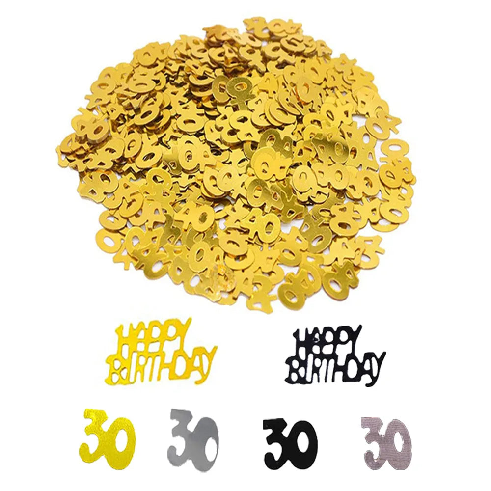 Birthday Sequin Confetti 18/30/40/50/60 – Party Table Decor Party Confetti Decor Babs