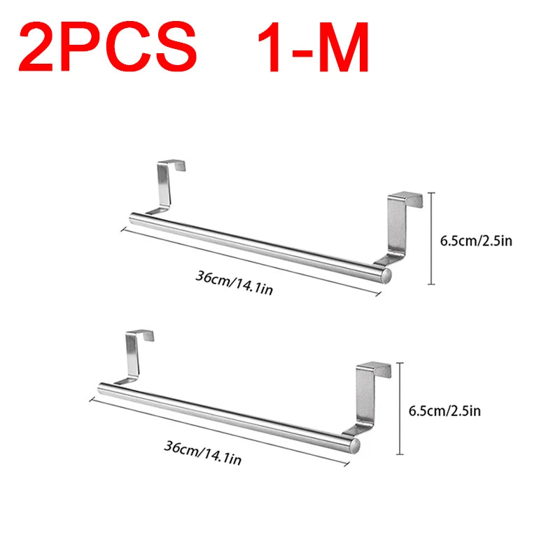 Stainless Steel Towel Holder – Under Sink Rack Organizer Towel Holder Rack Babs 2pcs 1 M-36x6.5cm