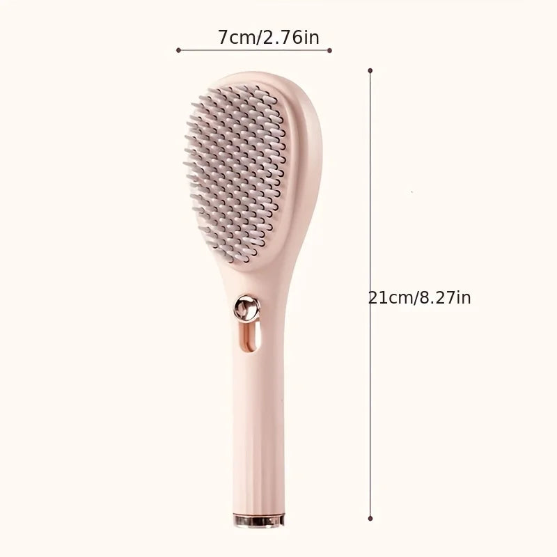 Self-Cleaning Retractable Hair Brush – Anti-Static Massage Self-Cleaning Hair Brush Babs