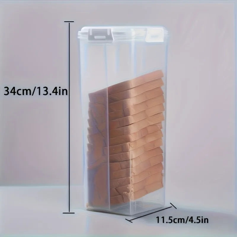 Clear Acrylic Airtight Bread Box with Lid | Kitchen Organizer Bread Box Babs