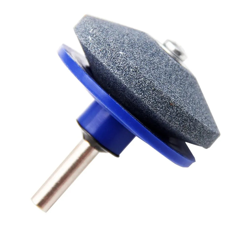 Lawn Mower Blade Sharpener & Balancer | Drill-Powered Grinder Blade Sharpening Tool Babs 1PC-Blue grindstone