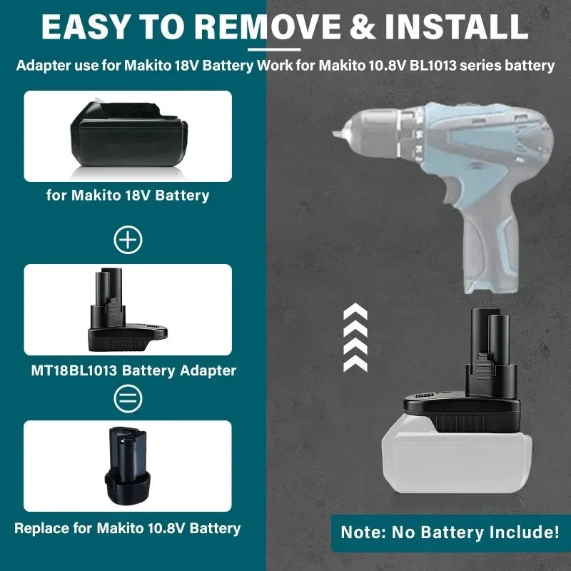MT18BL1013 Makita 18V to 12V Battery Adapter for Cordless Tools Battery Adapter Babs