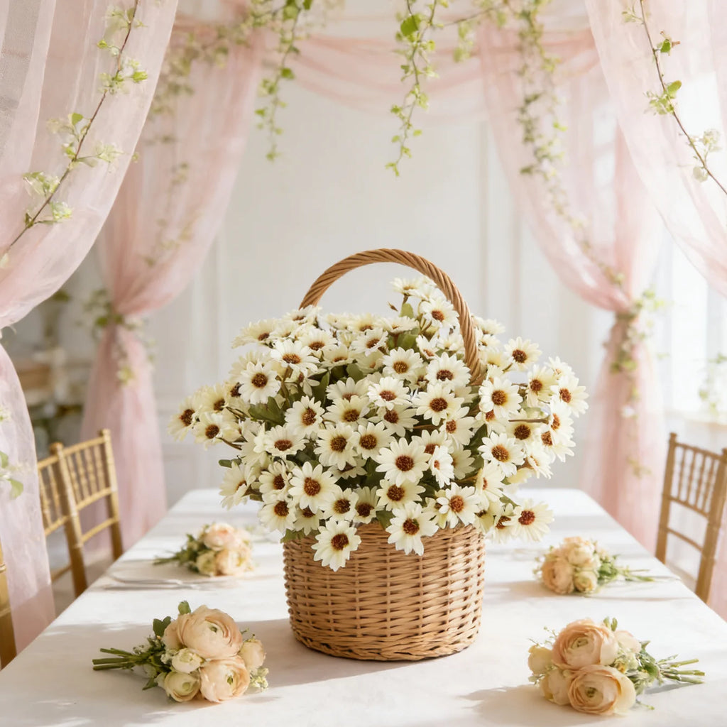 Silk Daisy Artificial Flowers for Wedding, Home & Garden Décor Artificial Silk Flowers Babs