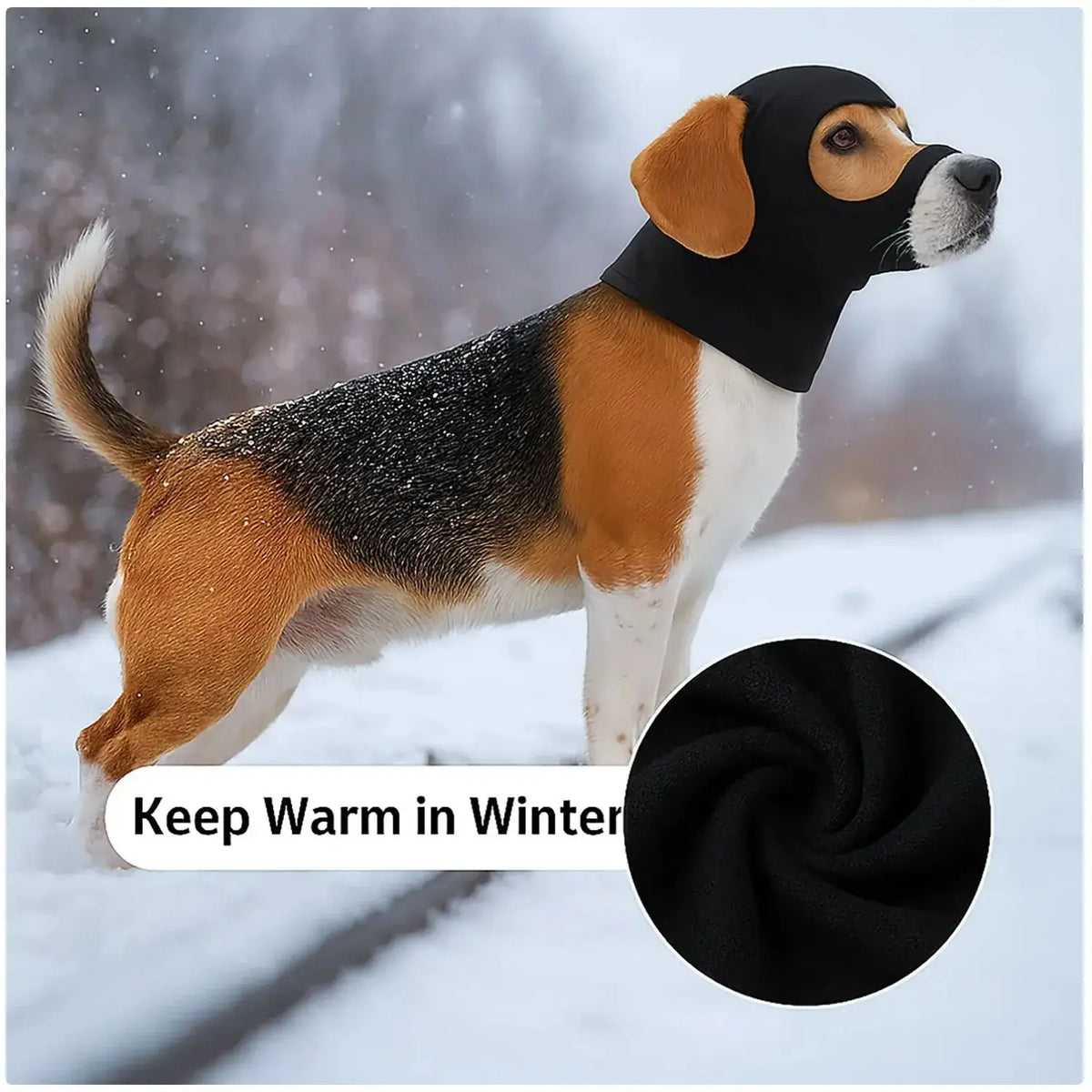 Dog Face Mask Headgear – Warm Minimalist Pet Headwear Dog Headwear Babs