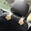 Flower Car Seat Back Hook & Organizer | Multi-Functional Car Seat Back Hook Babs 2pcs-white