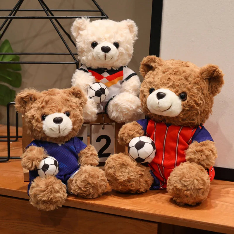 Football Bear Stuffed Plush | Soccer Fan Mascot Gift Toy Stuffed Plush Toy Babs