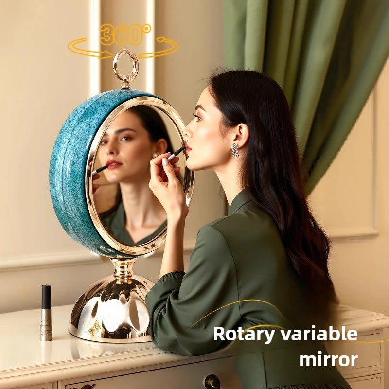 Modern Luxury Silent Desk Clock with Mirror – Metal & Glass Luxury Desk Clock Babs