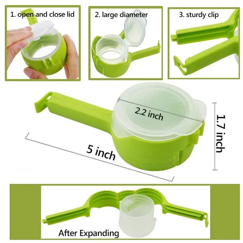 Bag Clips with Pour Spouts – Airtight Food Sealing Clips Food Bag Clips Babs