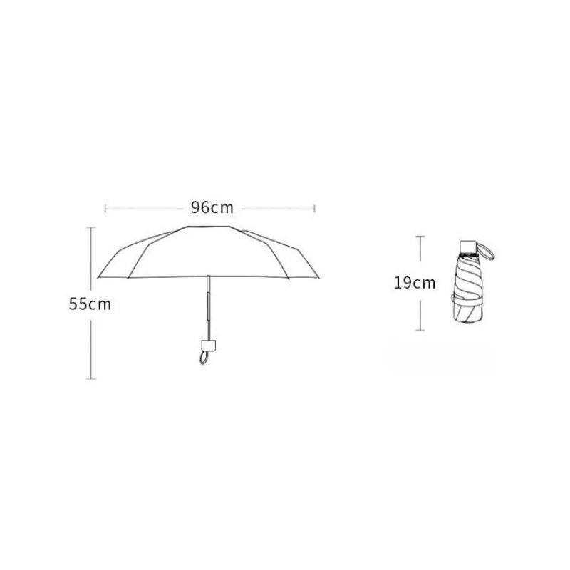 Compact Folding UPF50+ UV Umbrella – Sun & Rain Protection Folding UV Umbrella Babs
