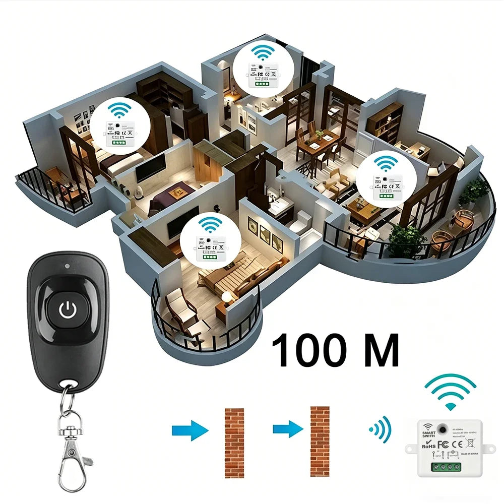 433MHz Wireless Remote Relay Switch 5-Pack – 110V/220V 10A Wireless Relay Switch Babs