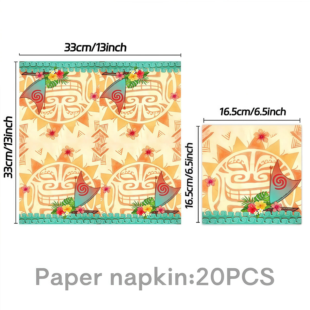 Ocean Theme Birthday Party Kit – Plates, Cups & Balloons Party Tableware Kit Babs 20pcs napkin