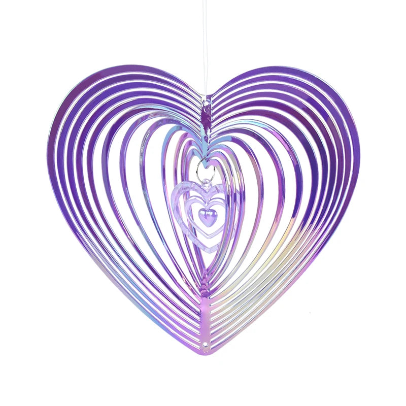 Heart Butterfly Wind Spinner – Bird Deterrent Garden Ornament Garden Wind Spinner Babs purple heart