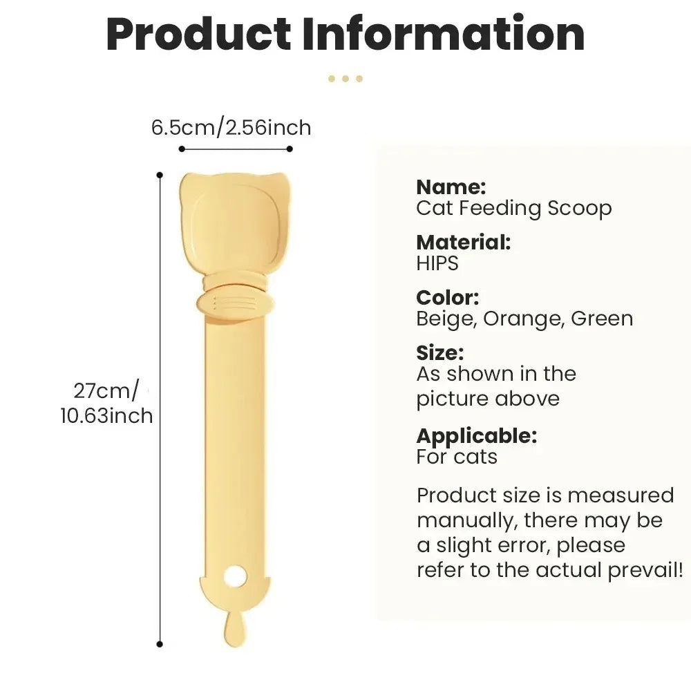 Cat Strip Feeder Spoon – Long Handle Wet Food Dispenser for Cats Cat Feeder Spoon Babs