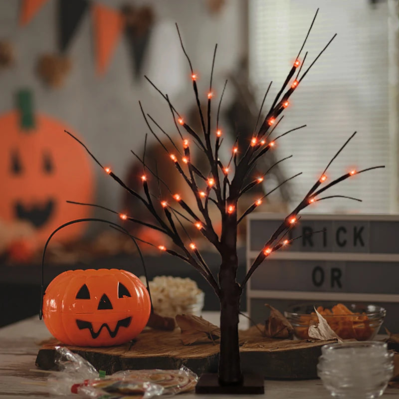 Halloween LED Birch Tree Light – Festive Table & Party Decor LED Holiday Decoration Babs
