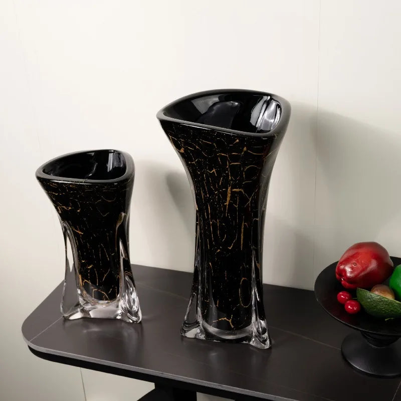 Nordic Glass Glazed Vase | Modern Home Decor Flower Vase Decorative Glass Vase Babs