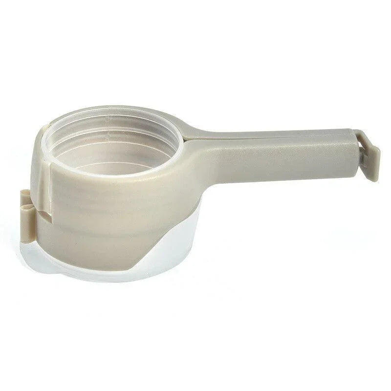 Bag Clips with Pour Spouts – Airtight Food Sealing Clips Food Bag Clips Babs Grey-1Pc