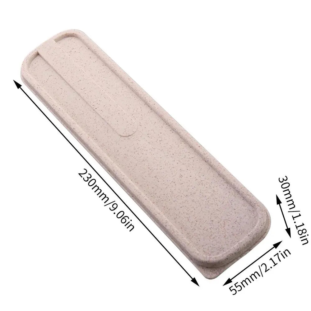 Portable Travel Utensil Case – Eco-Friendly Cutlery Storage Box Travel Utensil Case Babs Beige