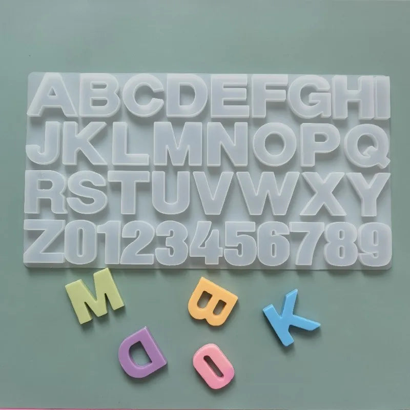 Alphabet & Number Silicone Resin Mold – DIY Jewelry Making Resin Craft Mold Babs