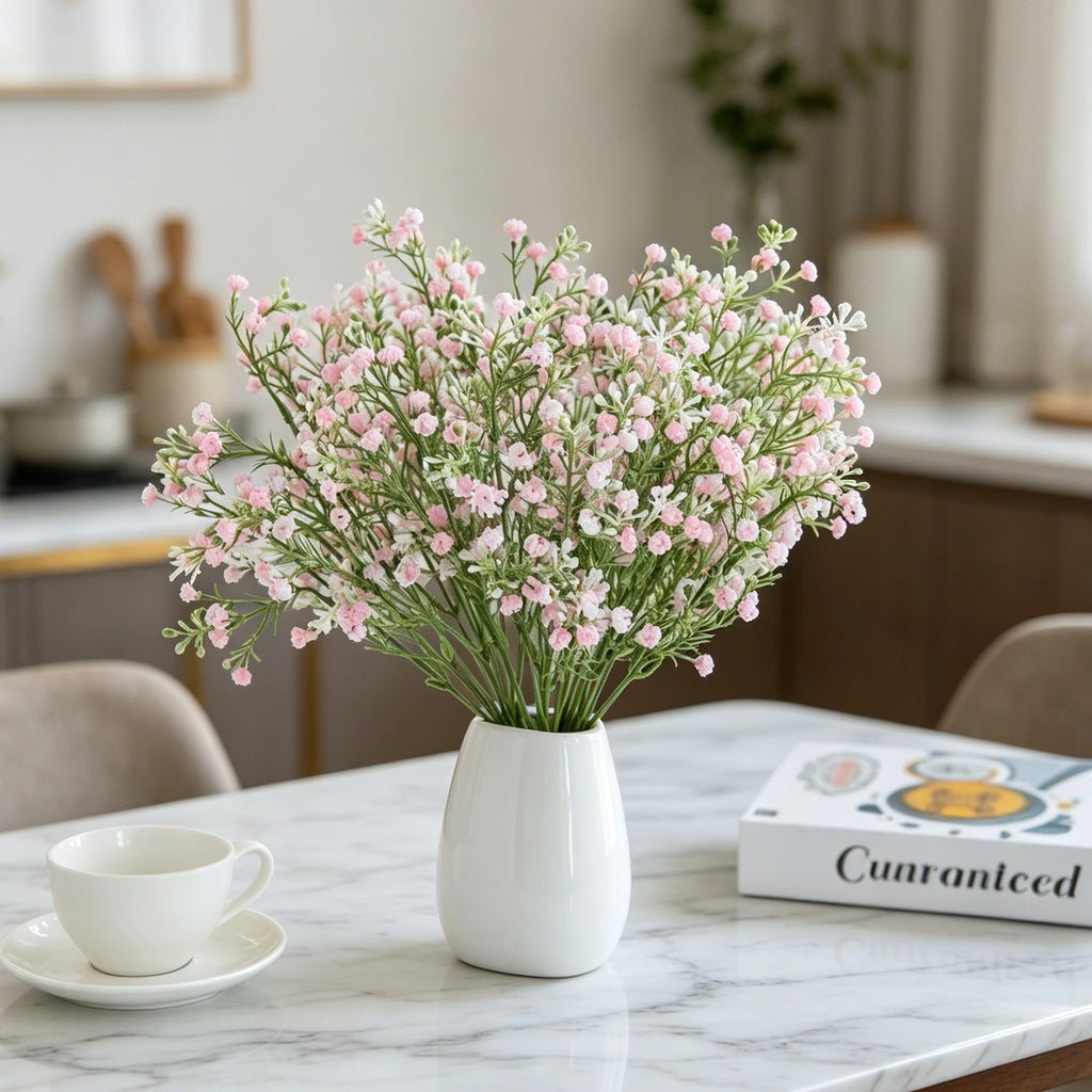 Artificial Gypsophila Bouquet | Fake Flowers for Wedding & Home Artificial Flower Bouquet Babs