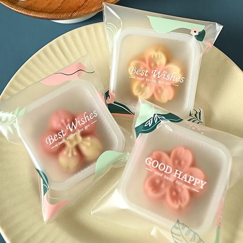 100pcs Frosted Mooncake Cookie Packaging Bags – Food Grade Food Packaging Bags Babs