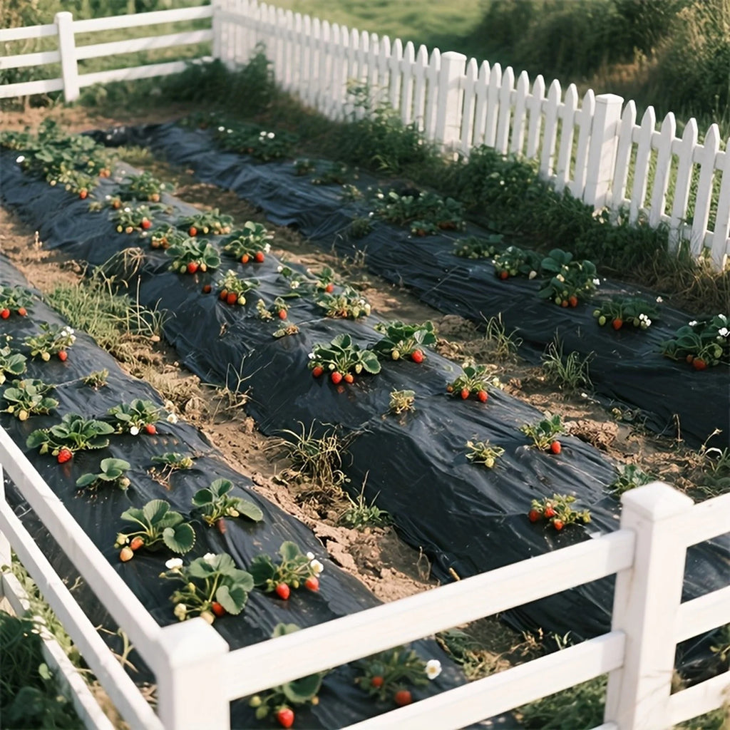 Black Weed Control Cloth with Planting Holes | 60cm x 10m Weed Control Fabric Babs