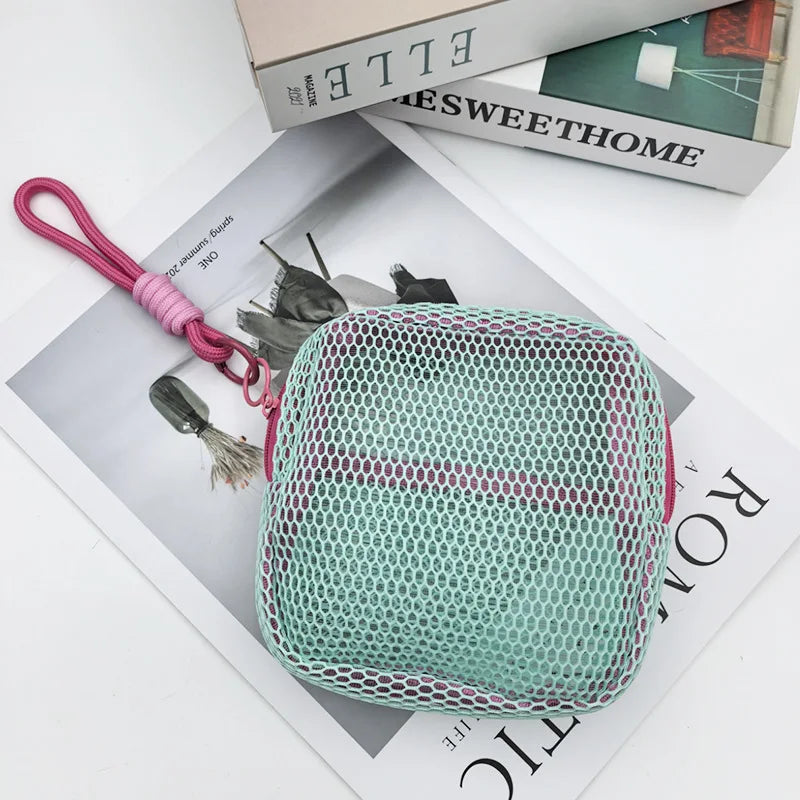 Mesh Cosmetic Bag – Travel Toiletry & Makeup Organizer Pouch Cosmetic Organizer Bag Babs Green