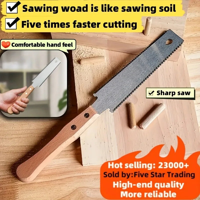 Japanese Double-Edged Hand Saw – SK5 Steel 6-Inch Mini Blade Hand Saw Babs