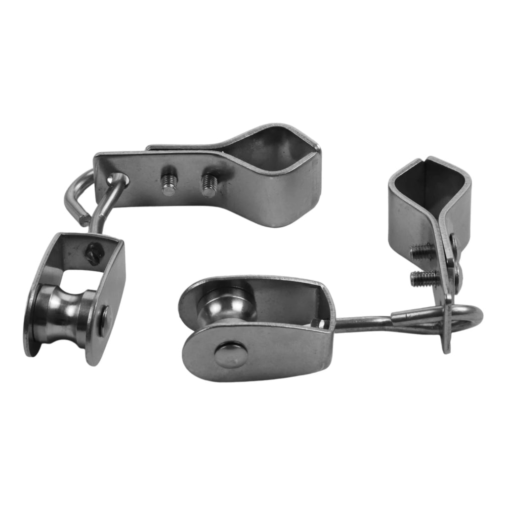 10pcs 304 Stainless Steel Pulley Clamp – Shade Sail Wire Hanger Pulley Pipe Clamp Babs