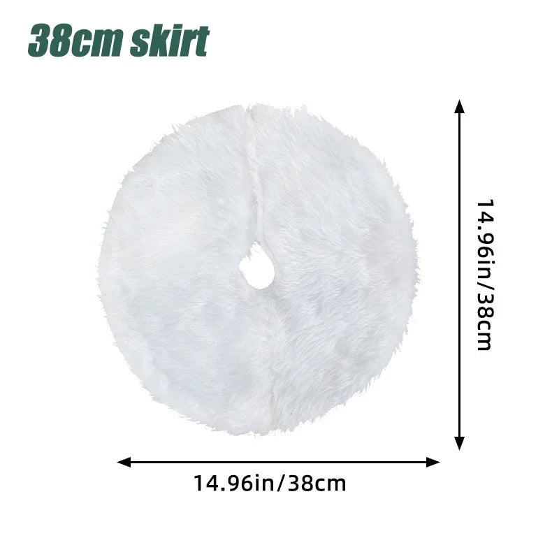 Mini Christmas Tree Skirt – Red & White Snowflake Mat Christmas Tree Skirt Babs White 5PCS