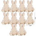 Wooden Easter Rabbit DIY Ornaments – 5/10/20 Pcs Craft Kit DIY Craft Ornament Kit Babs Wood 20Pcs