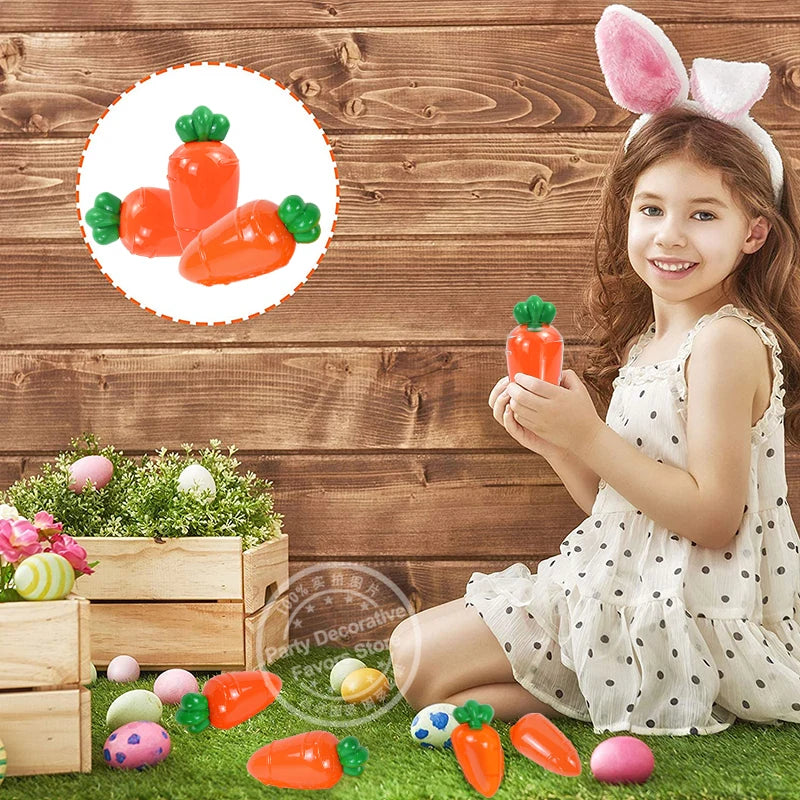 Easter Carrot Candy Gift Boxes – Clear Plastic, 3 or 6 Pack Easter Gift Box Babs