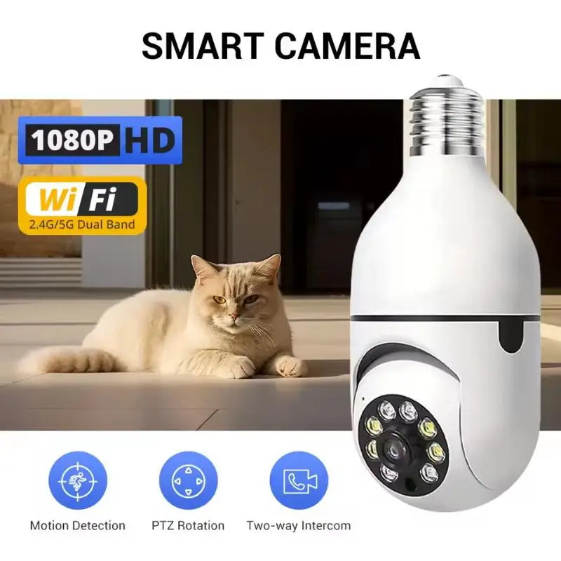E27 Bulb WiFi Security Camera – Night Vision & Auto Tracking WiFi Security Camera Babs