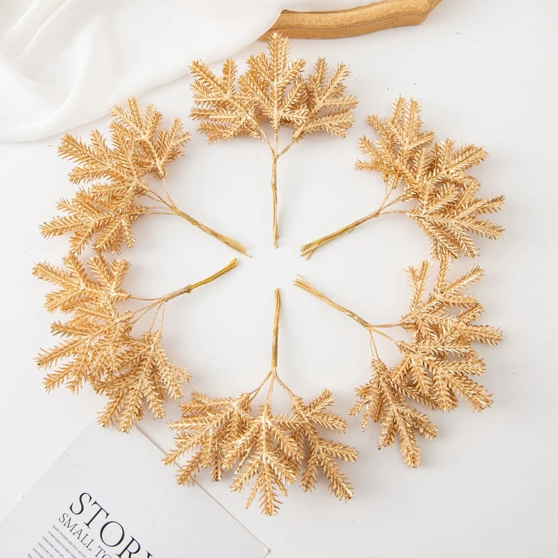 Artificial Golden Frost Branches – Christmas & Wedding Decor Set Artificial Decor Branch Babs