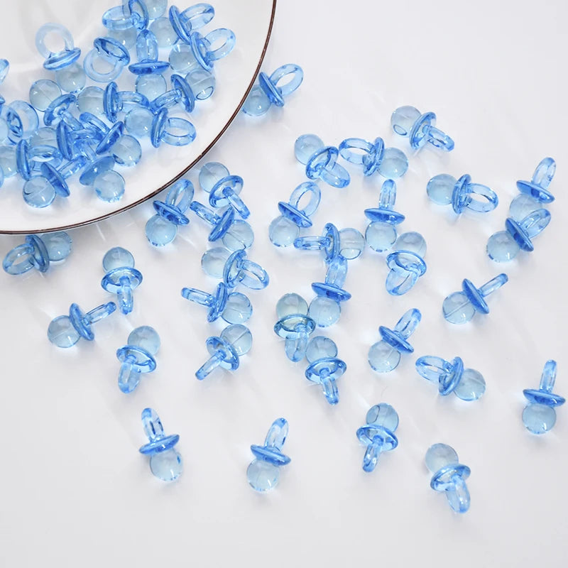 Mini Acrylic Pacifier Confetti 50/100Pcs – Baby Shower Décor Party Confetti Decor Babs