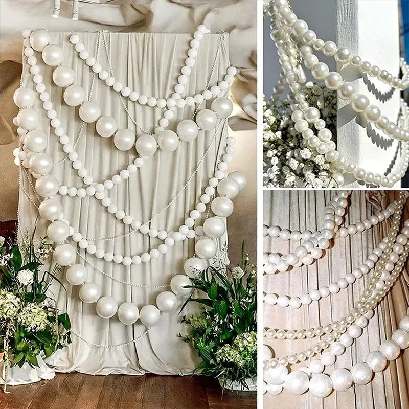 Giant Pearl String Hanging Garland – Wedding & Party Decor Party Hanging Garland Babs