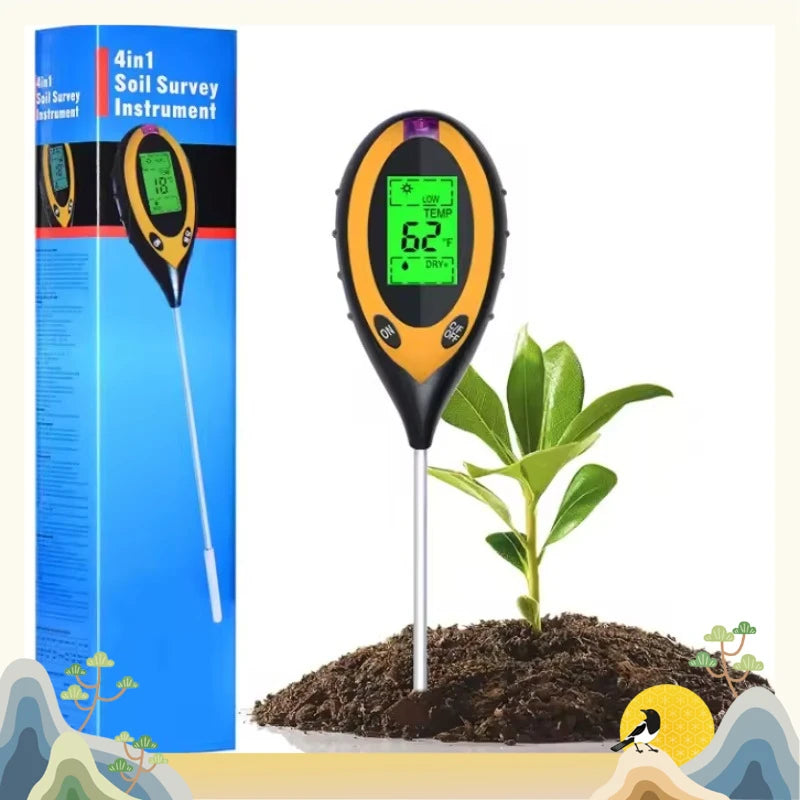 4-in-1 Soil Tester – pH, Moisture, Light & Temperature Soil Testing Meter Babs