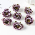 Artificial Silk Rose Flower Heads 5/10pcs – Wedding & DIY Decor Artificial Silk Flowers Babs PURPLE 5 pcs
