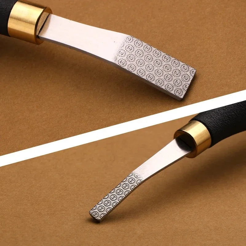 Silicone Handle Leather File Tool – DIY Edge & Surface Finishing Leather Craft File Babs
