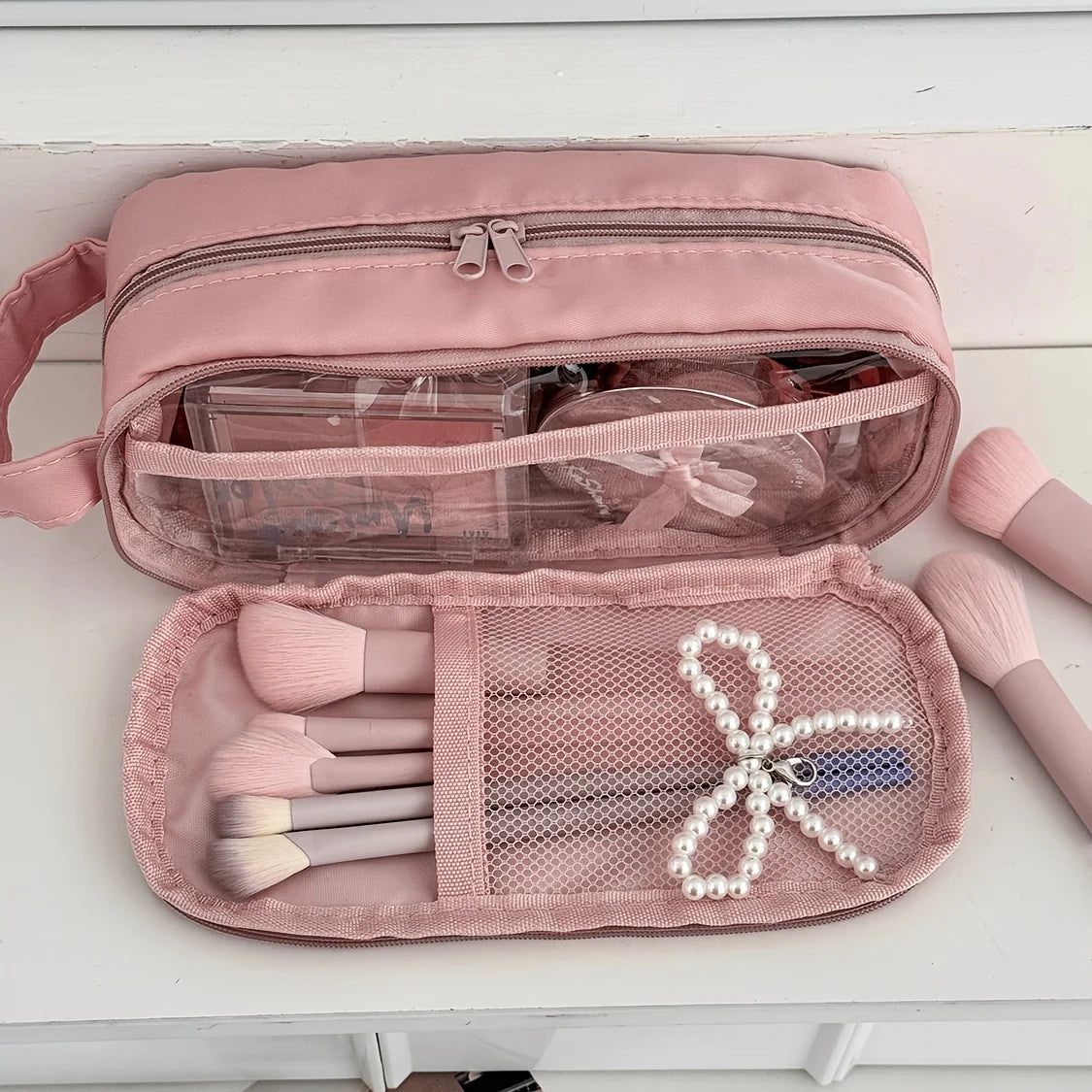 Large Capacity Travel Makeup Bag Organizer with Handle Travel Cosmetic Bag Babs