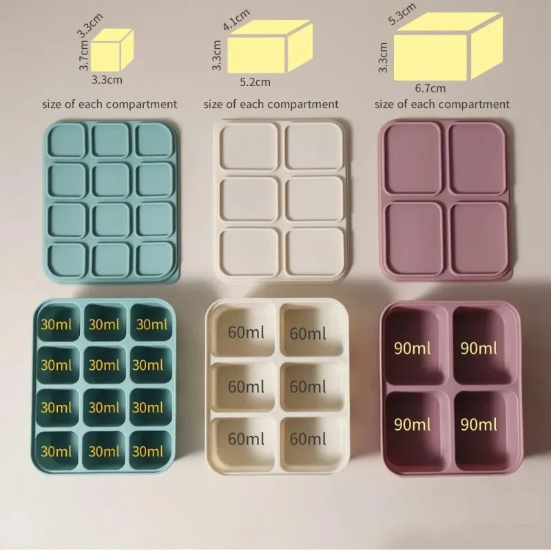 12-Cube BPA-Free Silicone Ice Tray – Easy Release, 30ml Silicone Ice Tray Babs