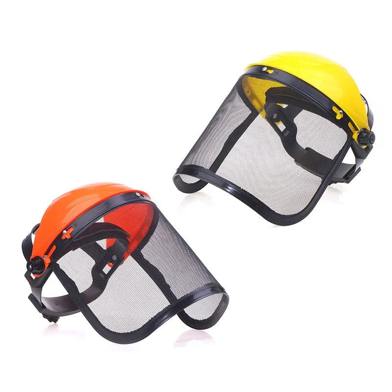 Grass Trimmer Safety Helmet Full Face Mesh Shield Safety Helmet Babs