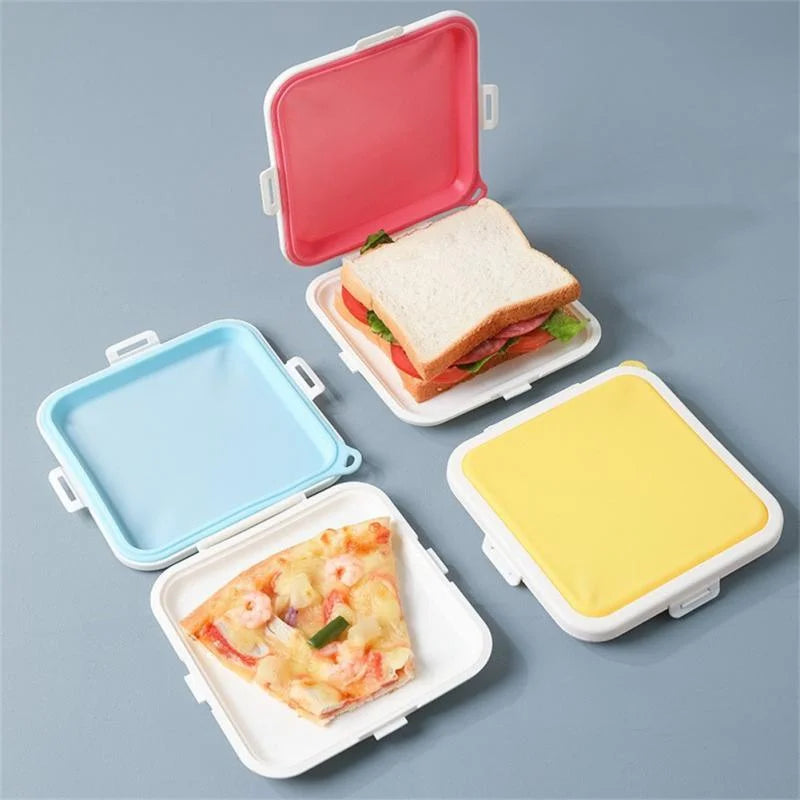 Silicone Sandwich Lunch Box – Reusable & Microwave-Safe Silicone Lunch Box Babs