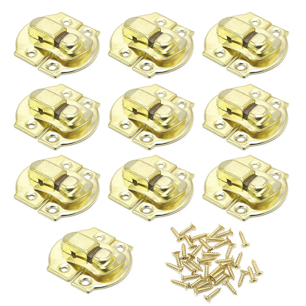 10PCS Retro Iron Toggle Latch Clasps – Box Hasp Hardware Buckles Box Latch Hardware Babs Gold