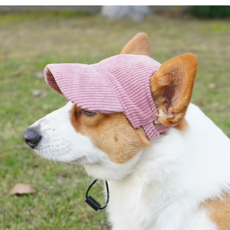 Adjustable Corduroy Dog Baseball Cap & Sun Hat for Dogs Dog Sun Hat Babs