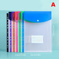 6-Pack A4 Plastic Envelope File Folders – Snap & 11-Hole Binder Plastic File Folders Babs 6pcs Color random-A
