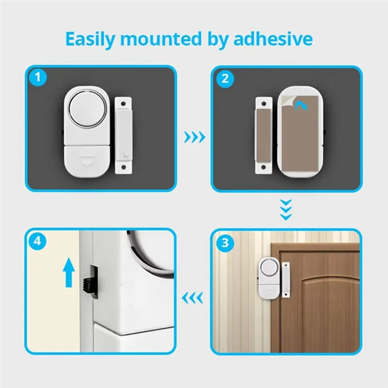 Wireless 90dB Magnetic Door & Window Security Alarm Sensor Security Alarm Sensor Babs