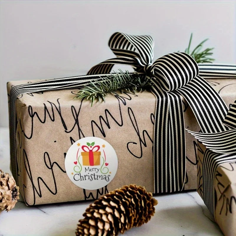 Christmas Merry Stickers – Festive Gift Seal Decorative Labels Decorative Stickers Babs