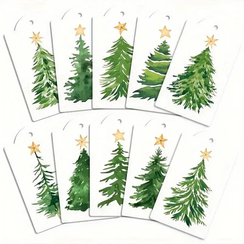 60pcs Christmas Ornament Tags with Hemp Twine | Holiday Gift Christmas Ornament Tags Babs